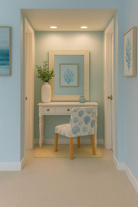 VIRTUALLY STAGED VANITY AREA