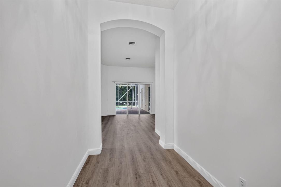 long spacious foyer