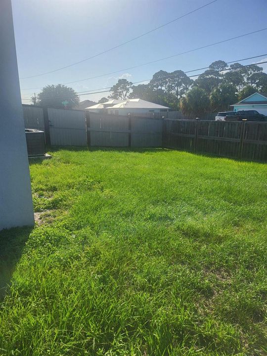 West side yard