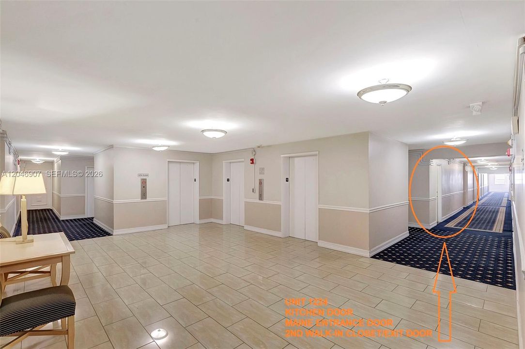 Elevators Conveniently Near The Unit Entrance & An Extra Pool  Elevator Down the Hallway