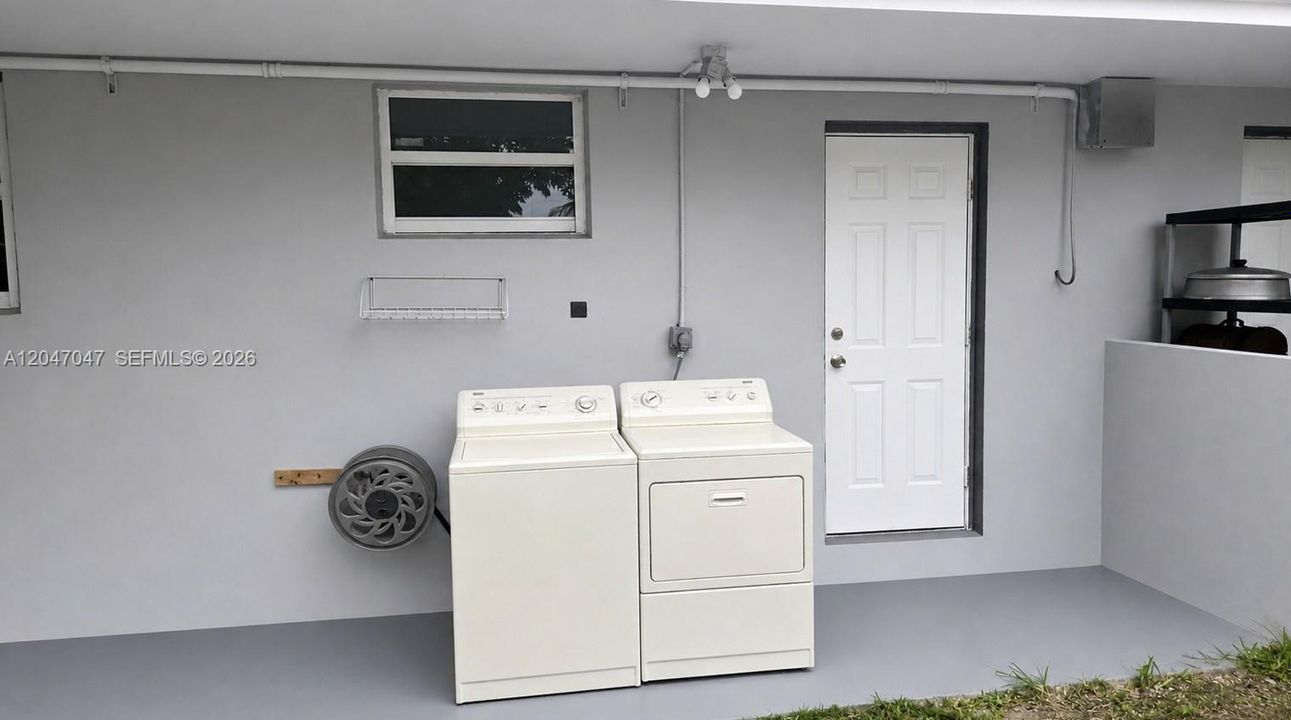 Laundry in the back