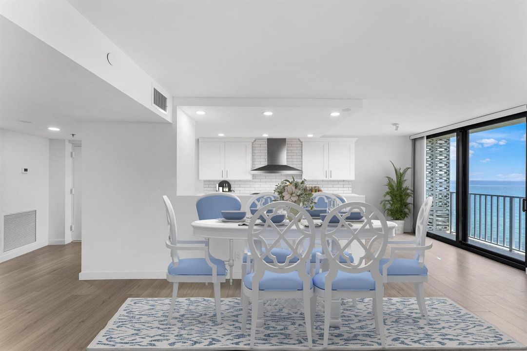 Kitchen (virtual staged cabinets, hood)