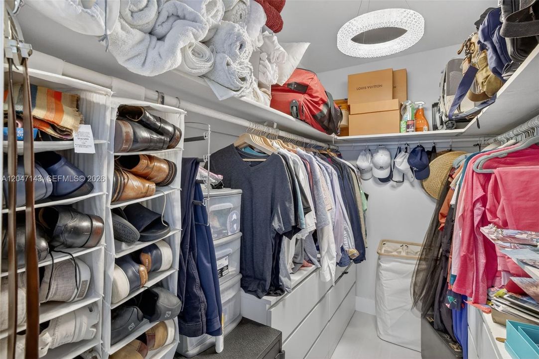 Walk in closet is now empty.