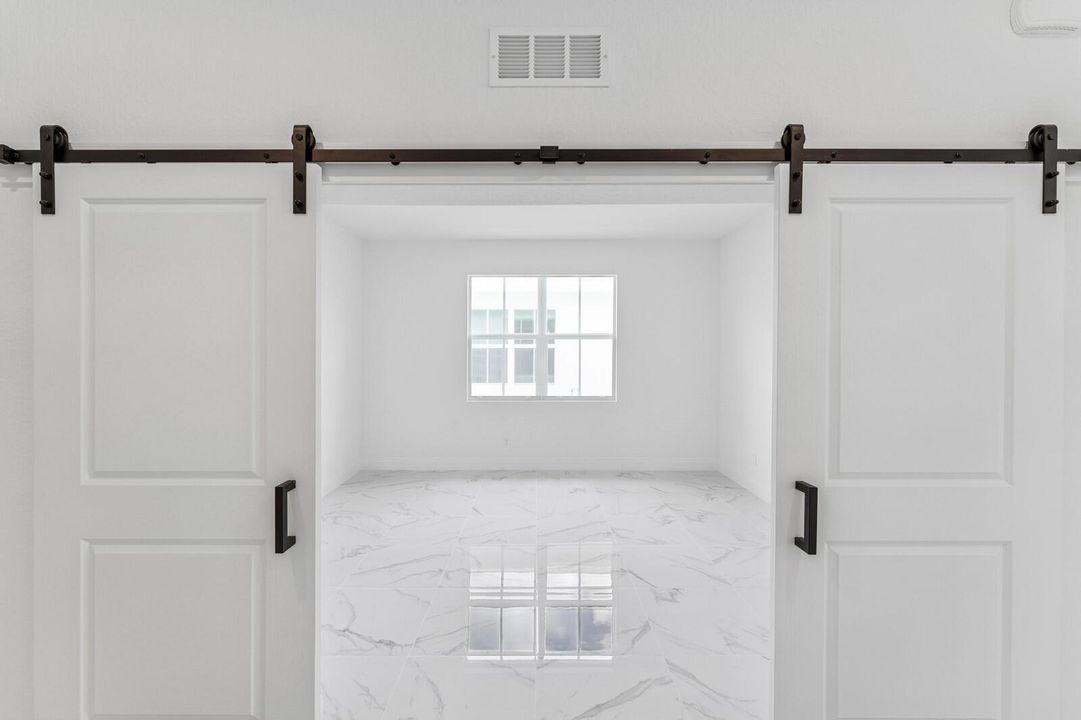 Home Office with Barn Doors