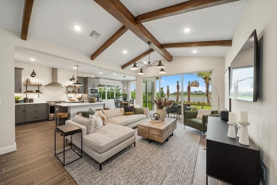 Great Room with Vaulted Ceilings