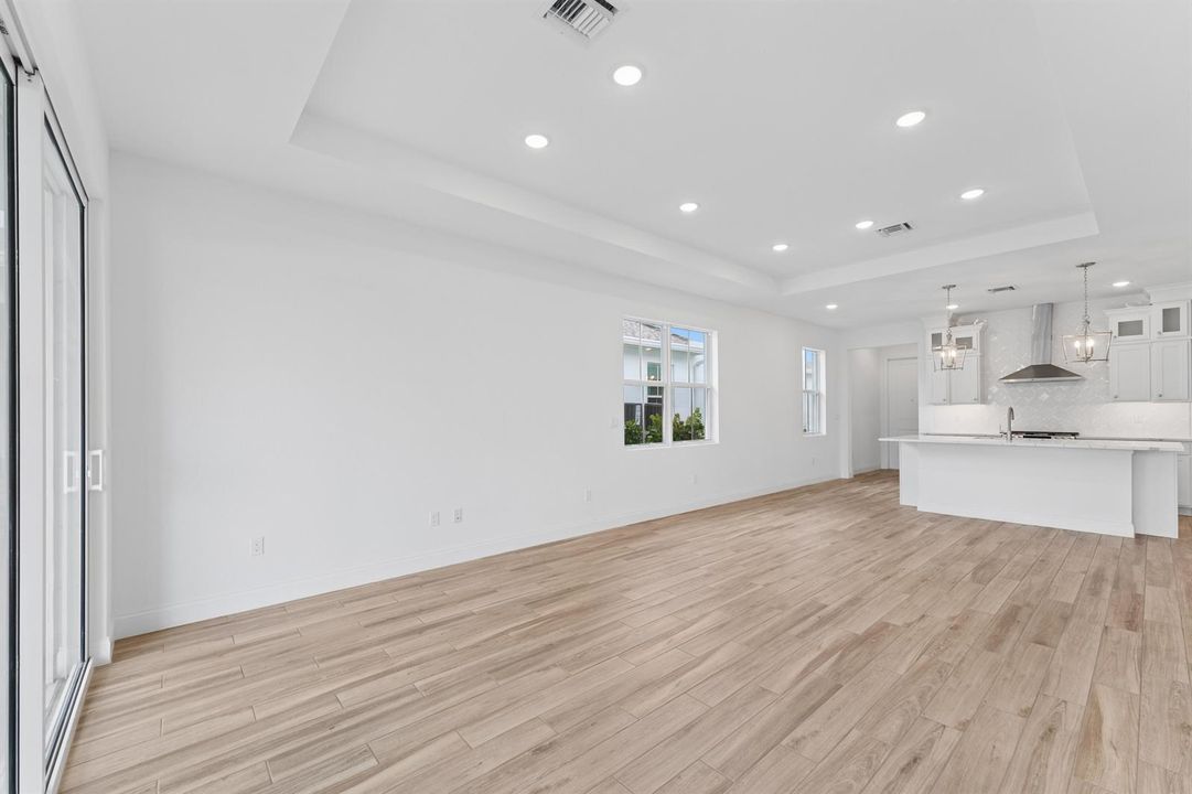 Kitchen, Great Room & Dining Area