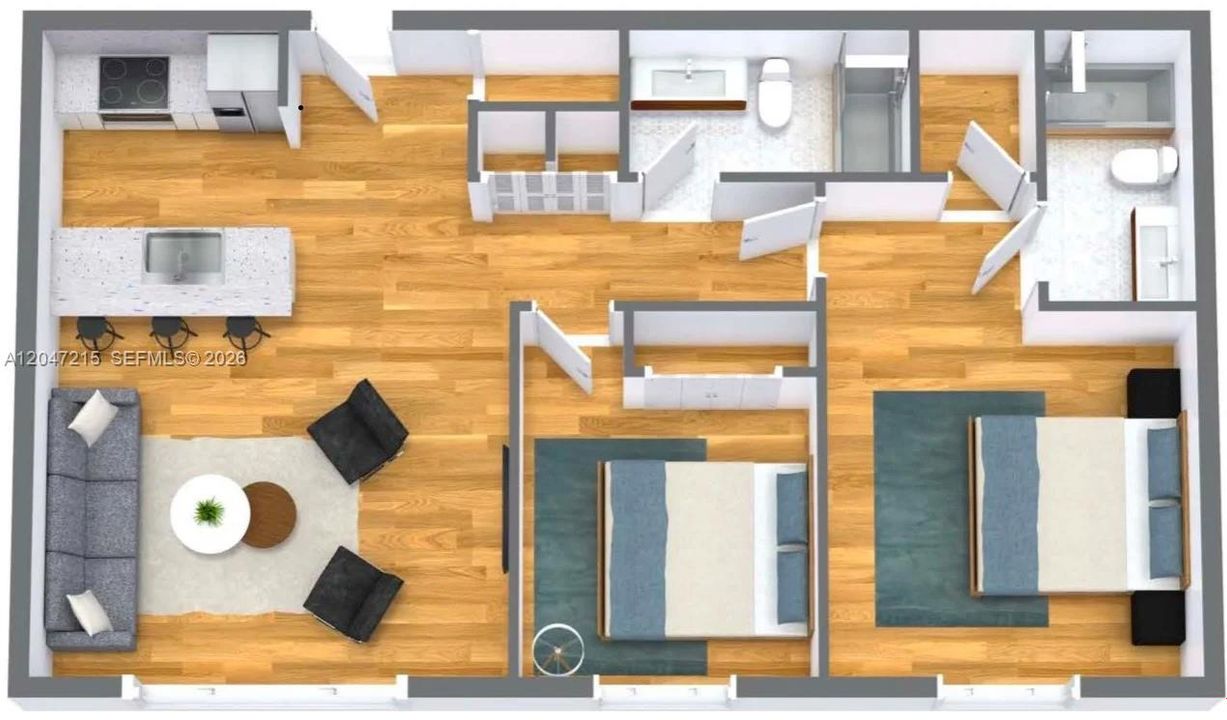 For Rent: $2,450 (2 beds, 2 baths, 865 Square Feet)