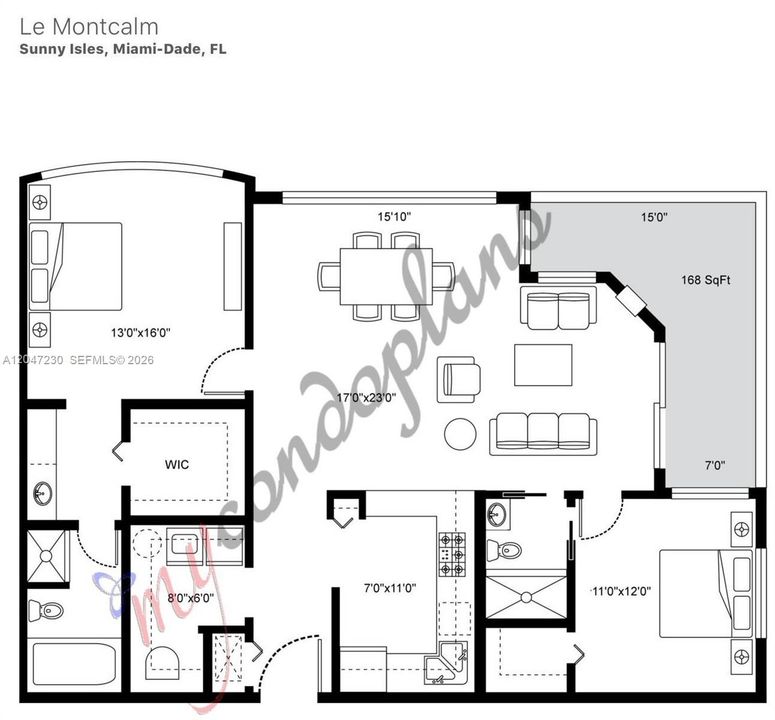 For Sale: $580,000 (2 beds, 2 baths, 1100 Square Feet)