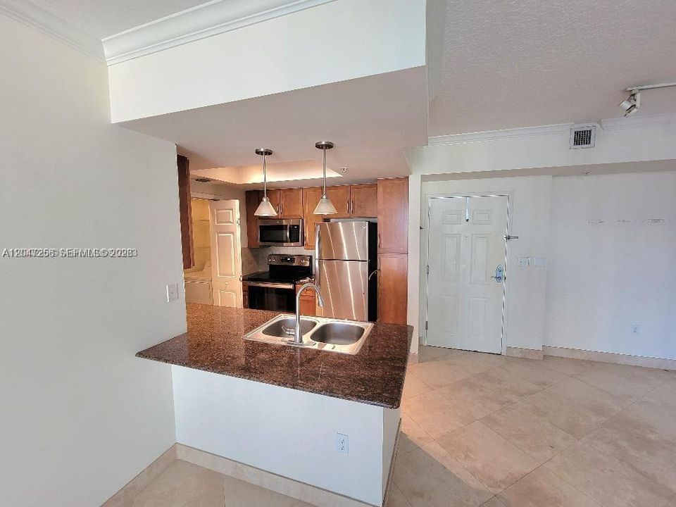 open eat-in kitchen.