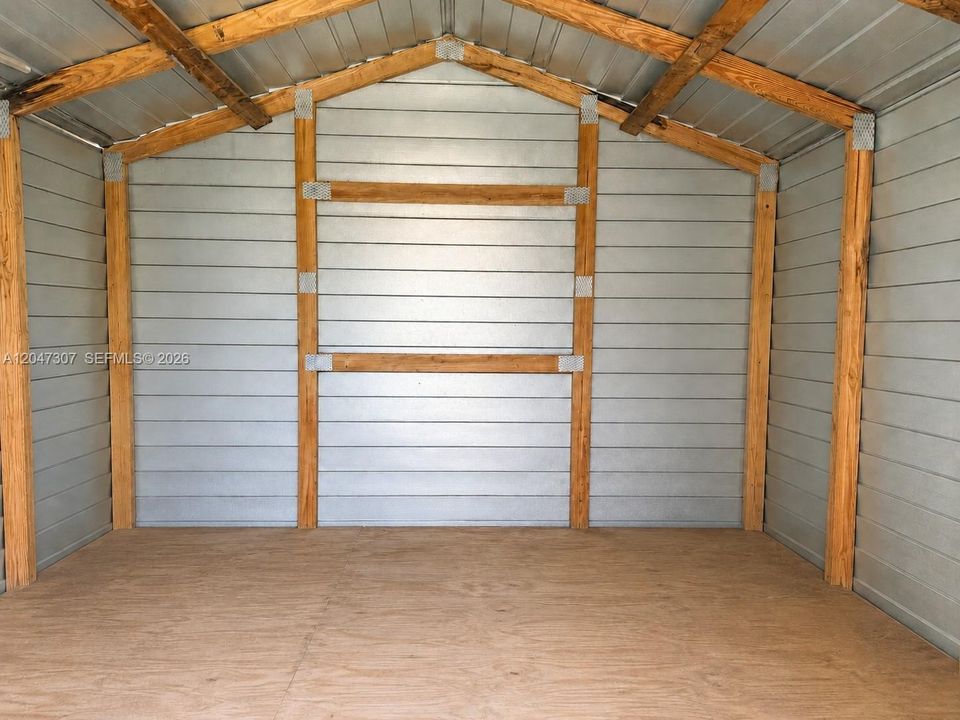 shed in back yard