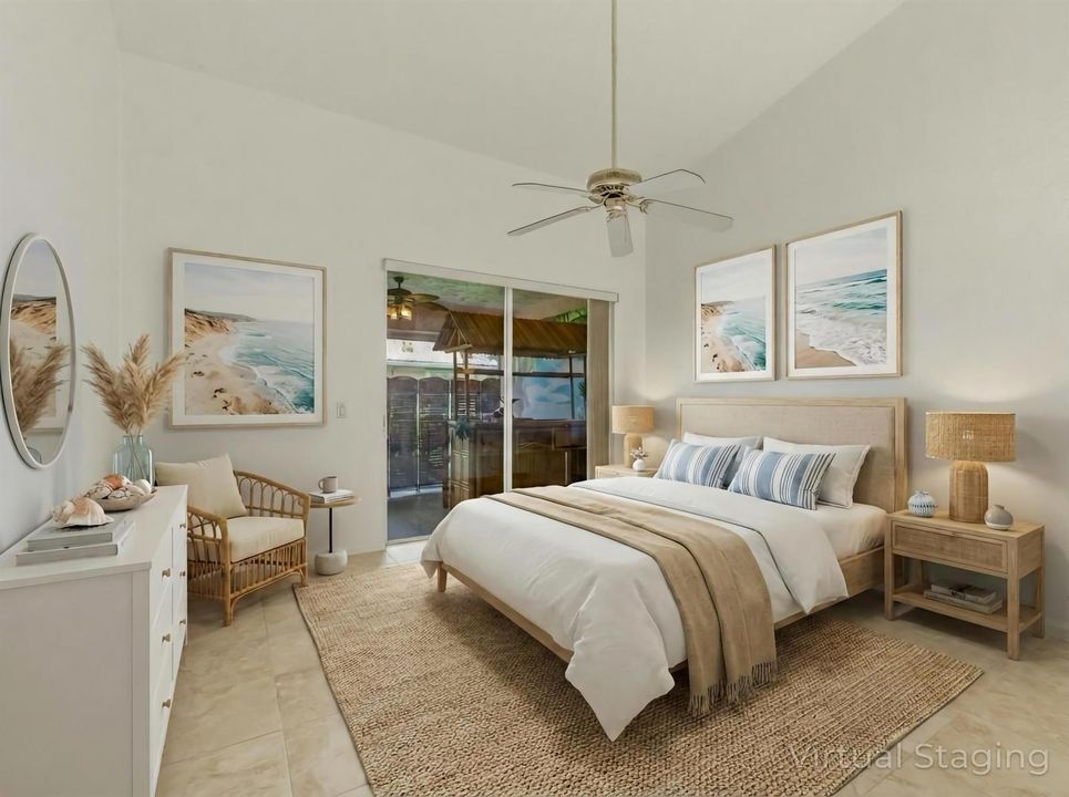 Primary Bedroom Staged