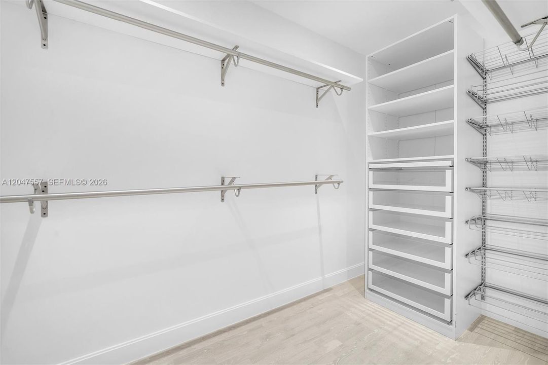 Master walk-in closet