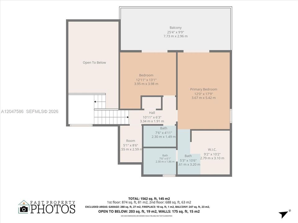 For Sale: $620,000 (2 beds, 3 baths, 1562 Square Feet)