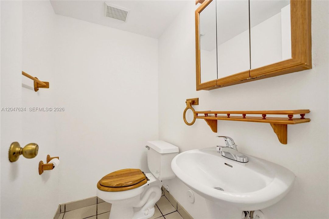 1/2 bathroom on first floor