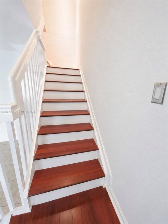 Staircase leading to second level.