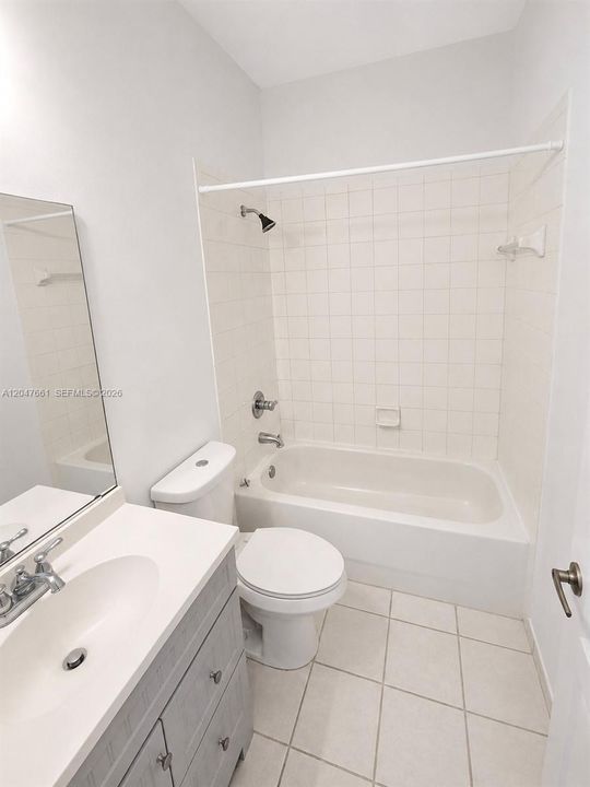 First-Floor Full Bathroom with tub/shower combination.