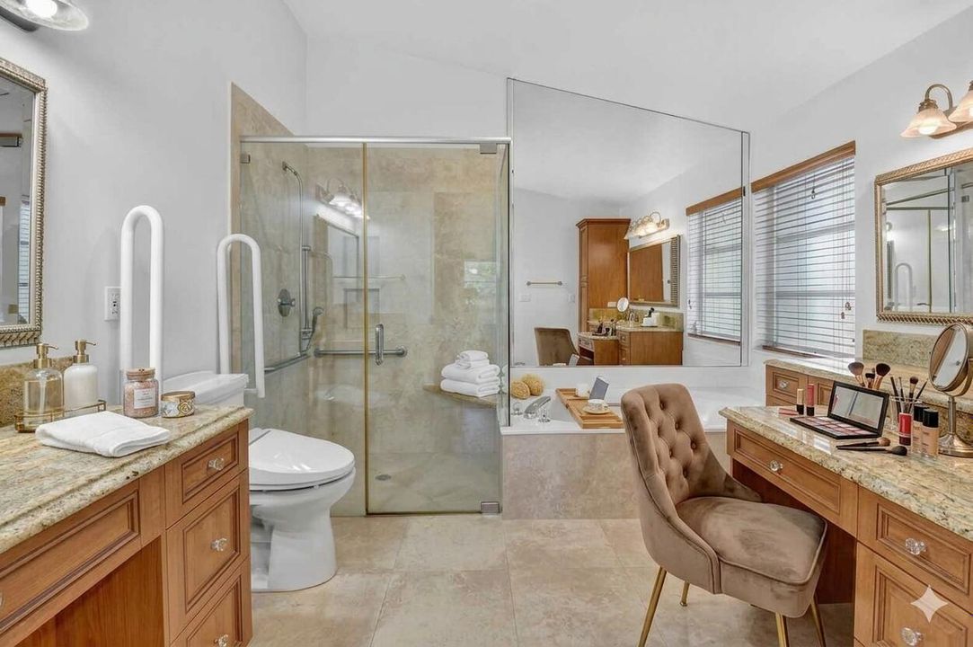 Master Bathroom Virtually Staged