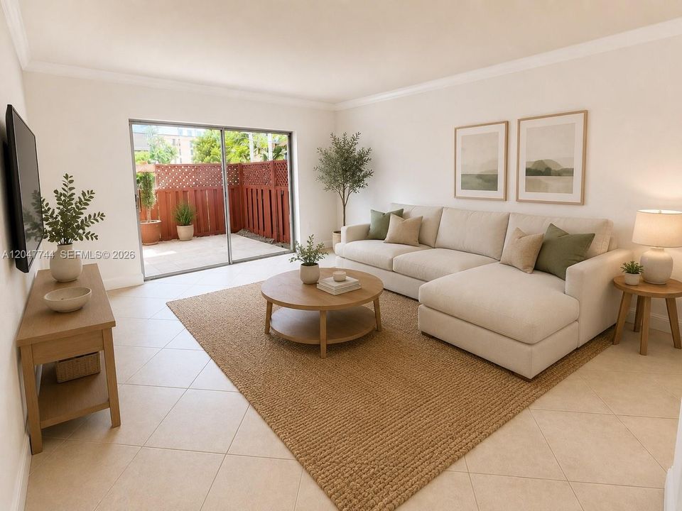 Staged livingroom