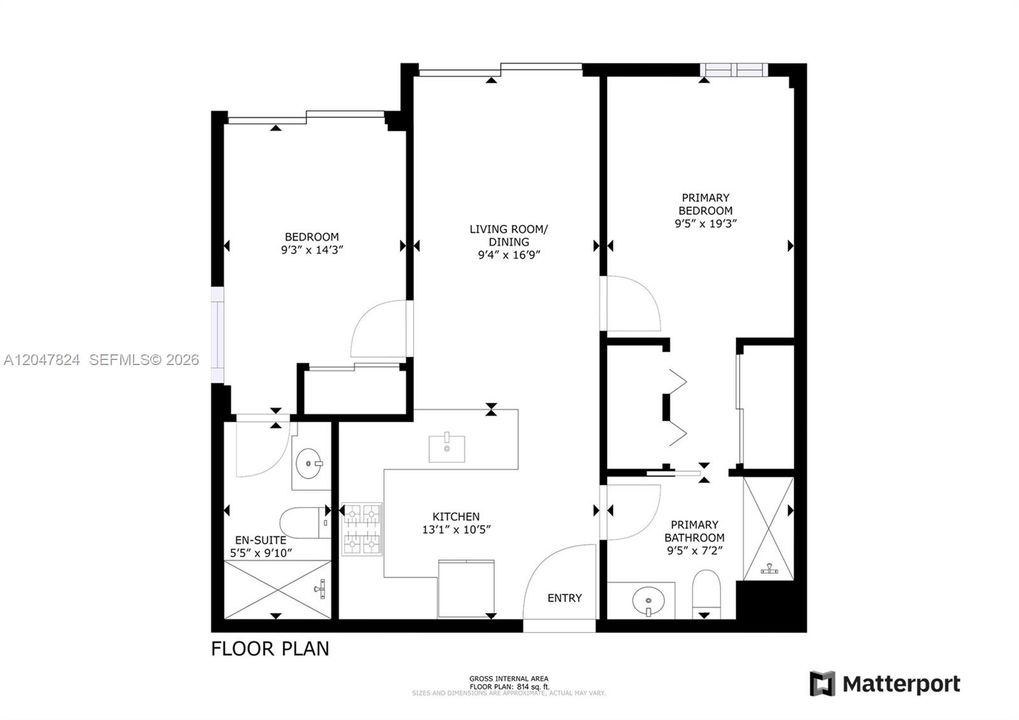 For Rent: $3,450 (2 beds, 2 baths, 814 Square Feet)