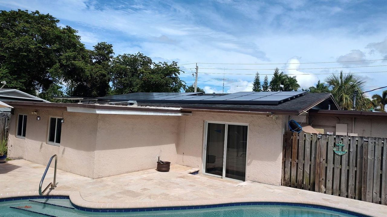 View of solar panels