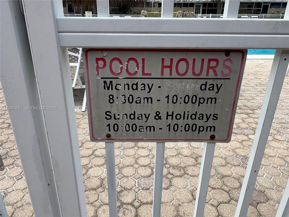 POOL HOURS