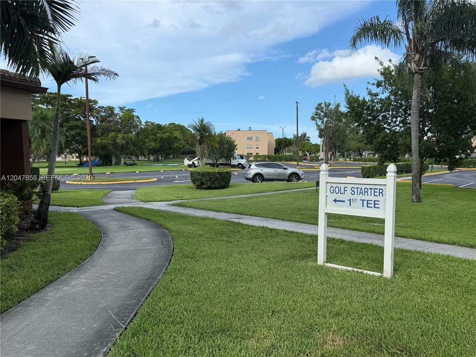 Golf course area