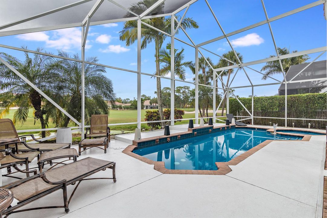 Screened patio pool area