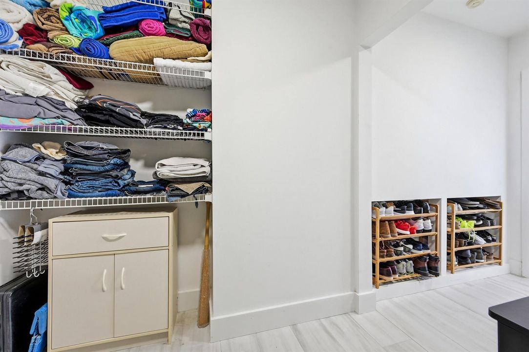 Oversized walk in closet