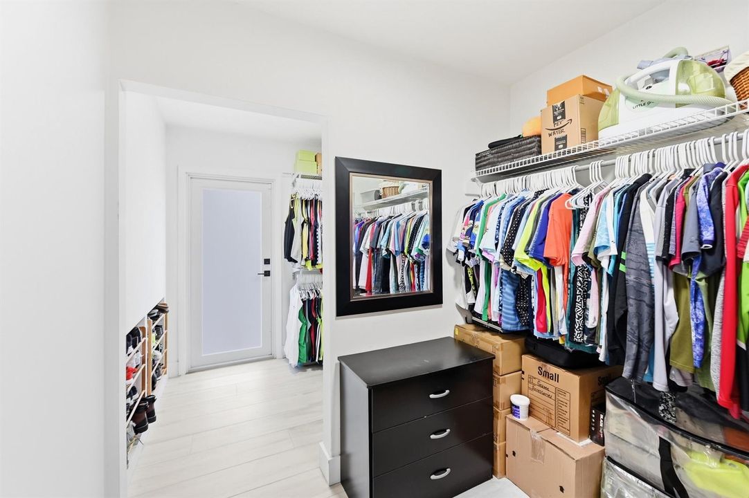 Oversized walk in closet