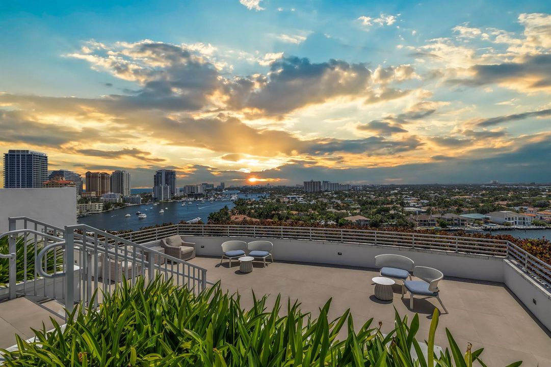 Rooftop Pool Sunset