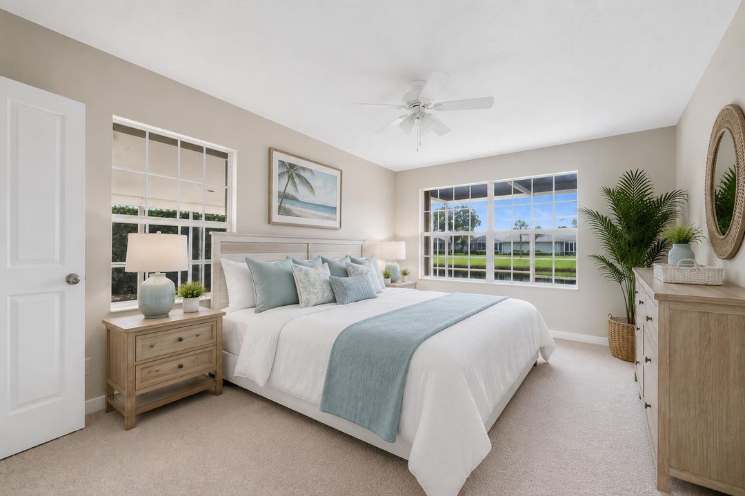 Virtually staged main Bedroom