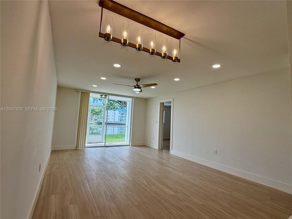 New modern flooring, lighting fixtures and recessed lighting