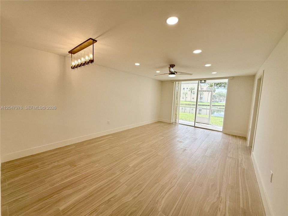 New modern flooring, lighting fixtures and recessed lighting