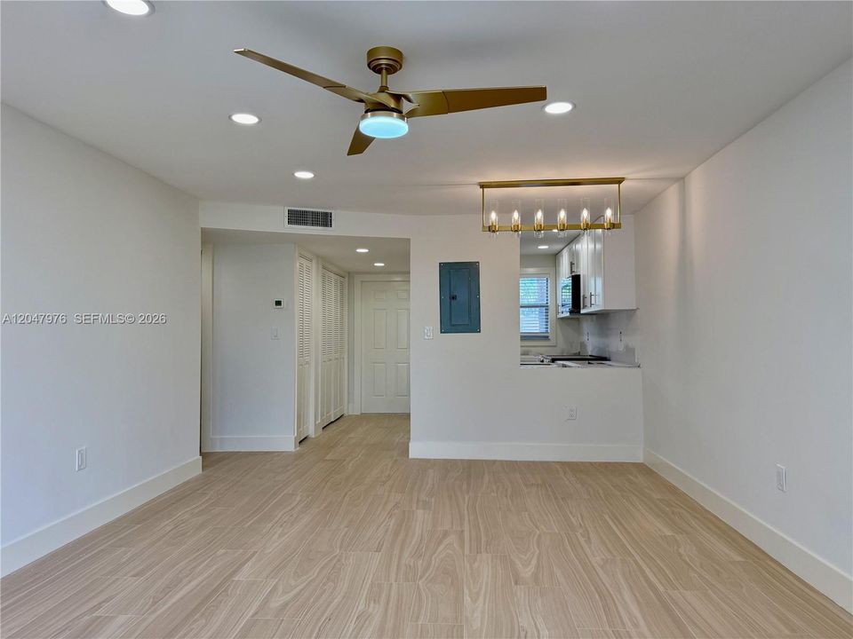 New modern flooring, lighting fixtures and recessed lighting