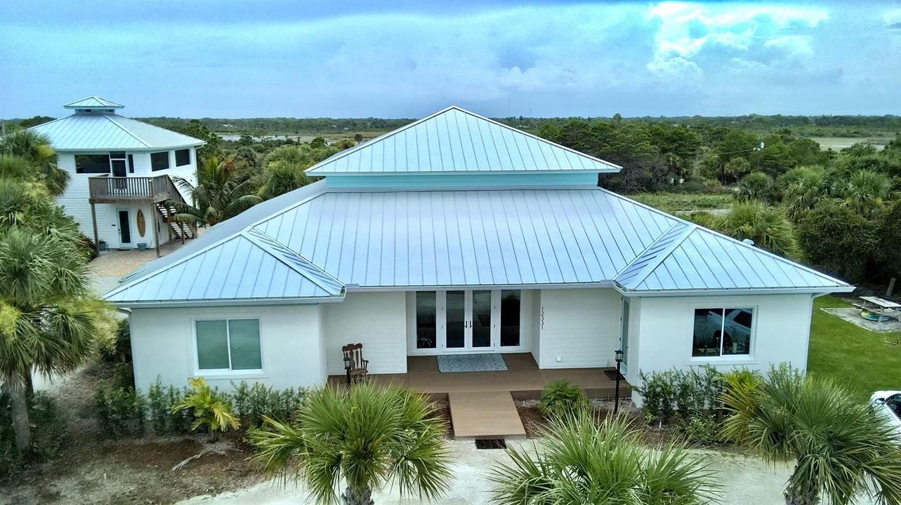 front view - main house - with cottage o