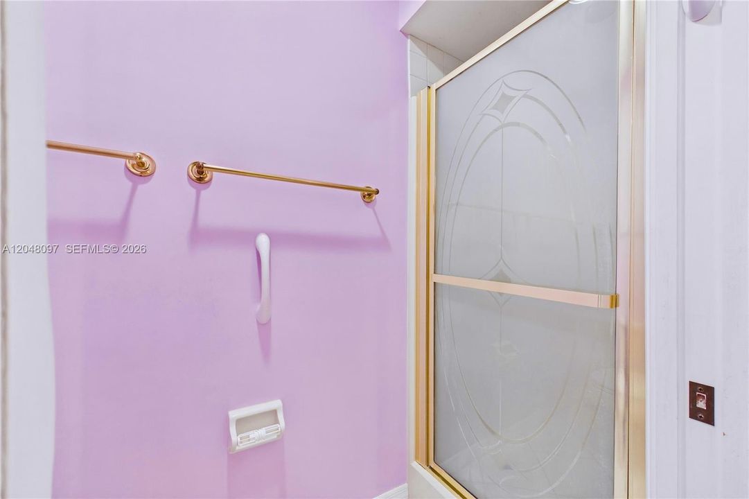 Separate shower and toilet area add comfort and privacy