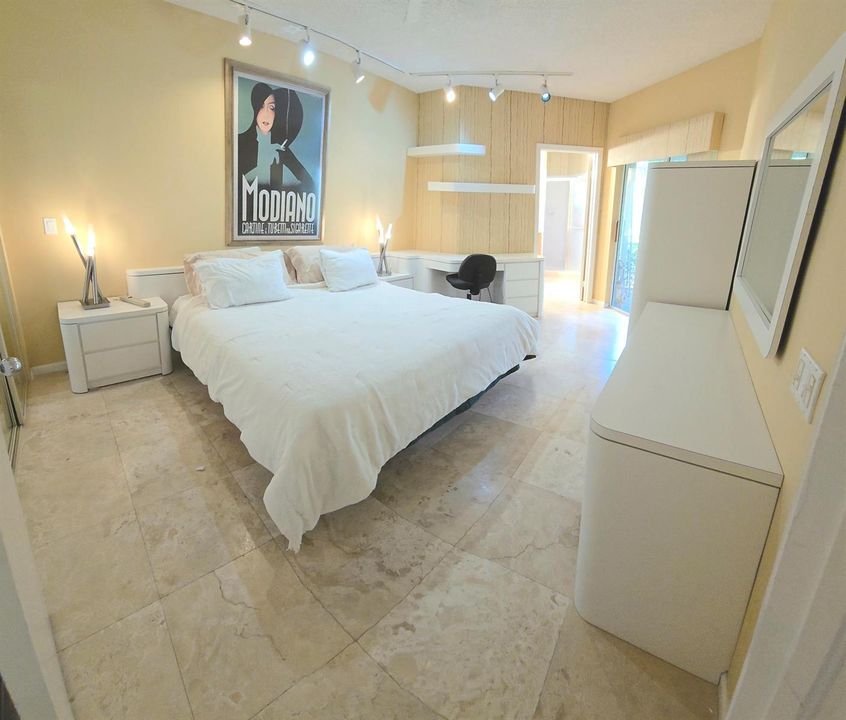 Primary bedroom marble floors