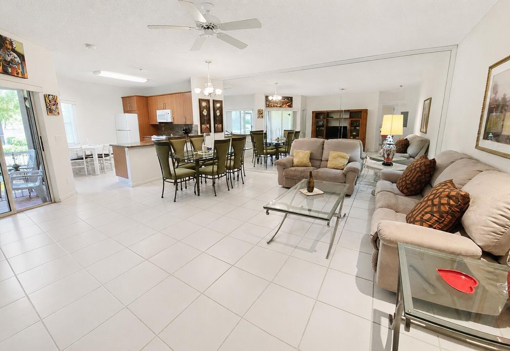 Open Floorplan Living area wide view