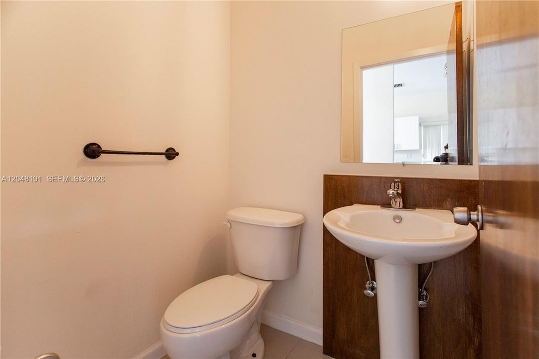 1/2 bath in living areas