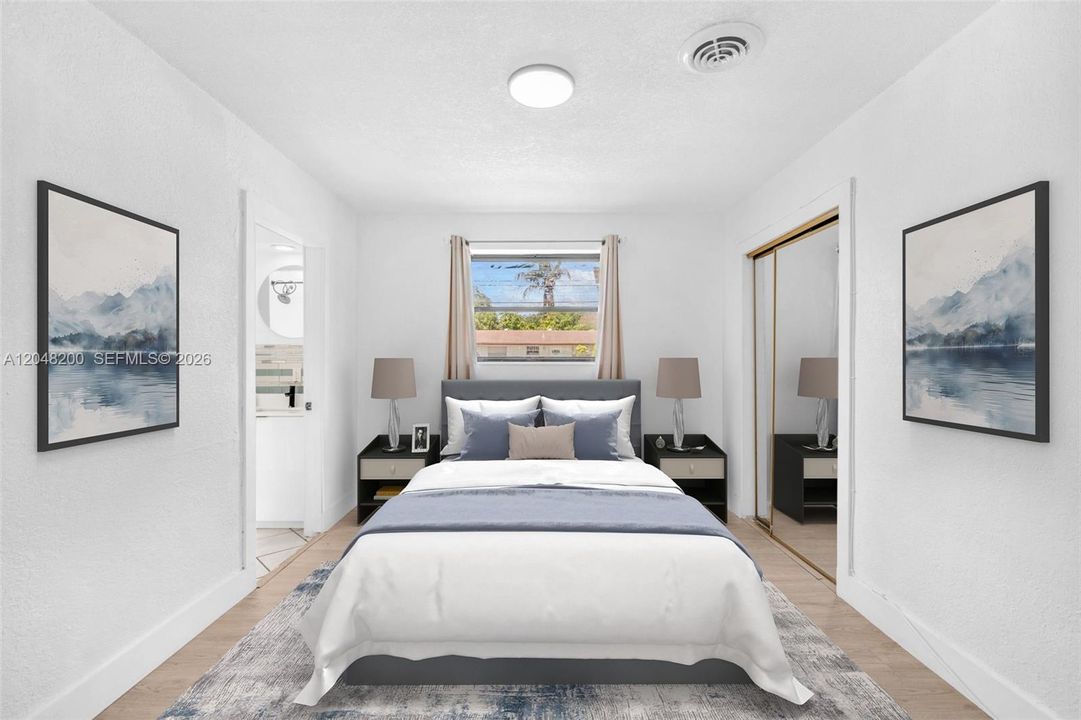 Virtually Staged Bedroom