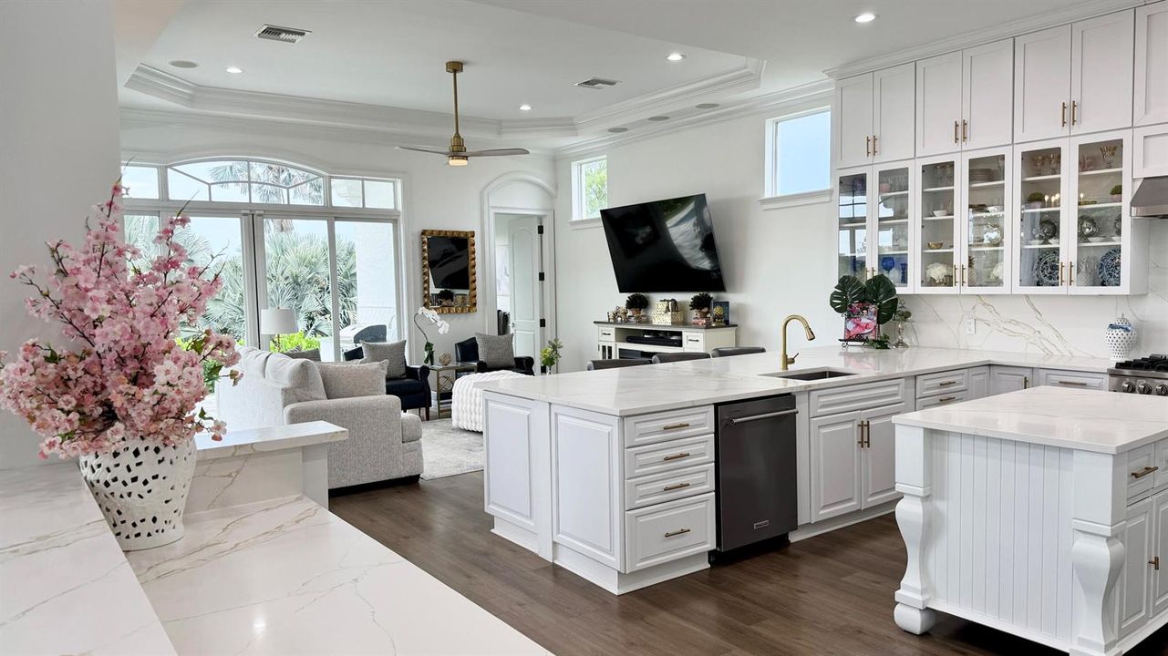 Kitchen from TV corner of island