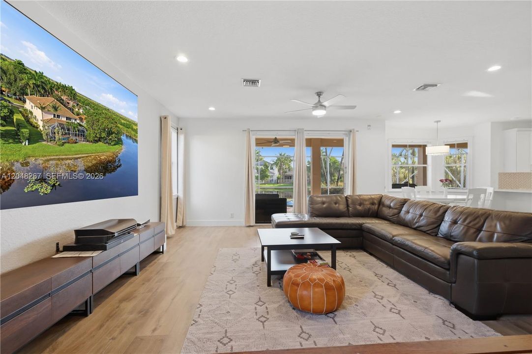 View and access to the patio from Family Room Area