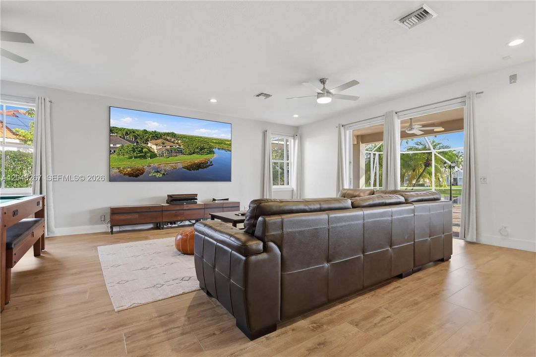 Space for a huge 105" TV!