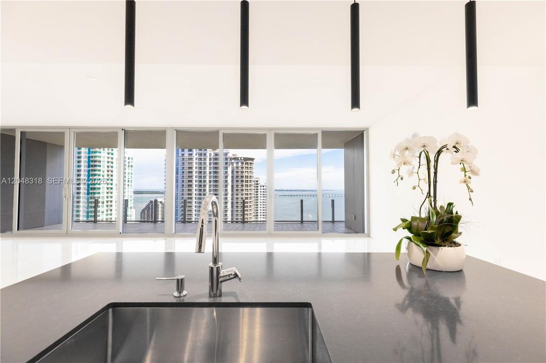 Kitchen - view towards the terrace
