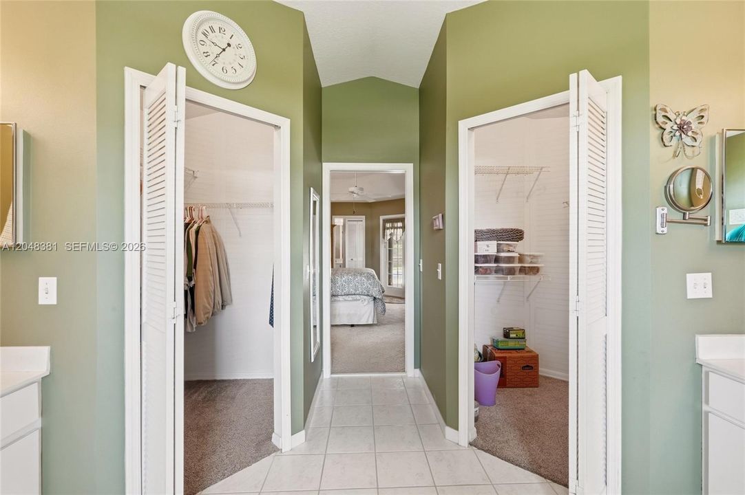 His & Her Walk-in Closets