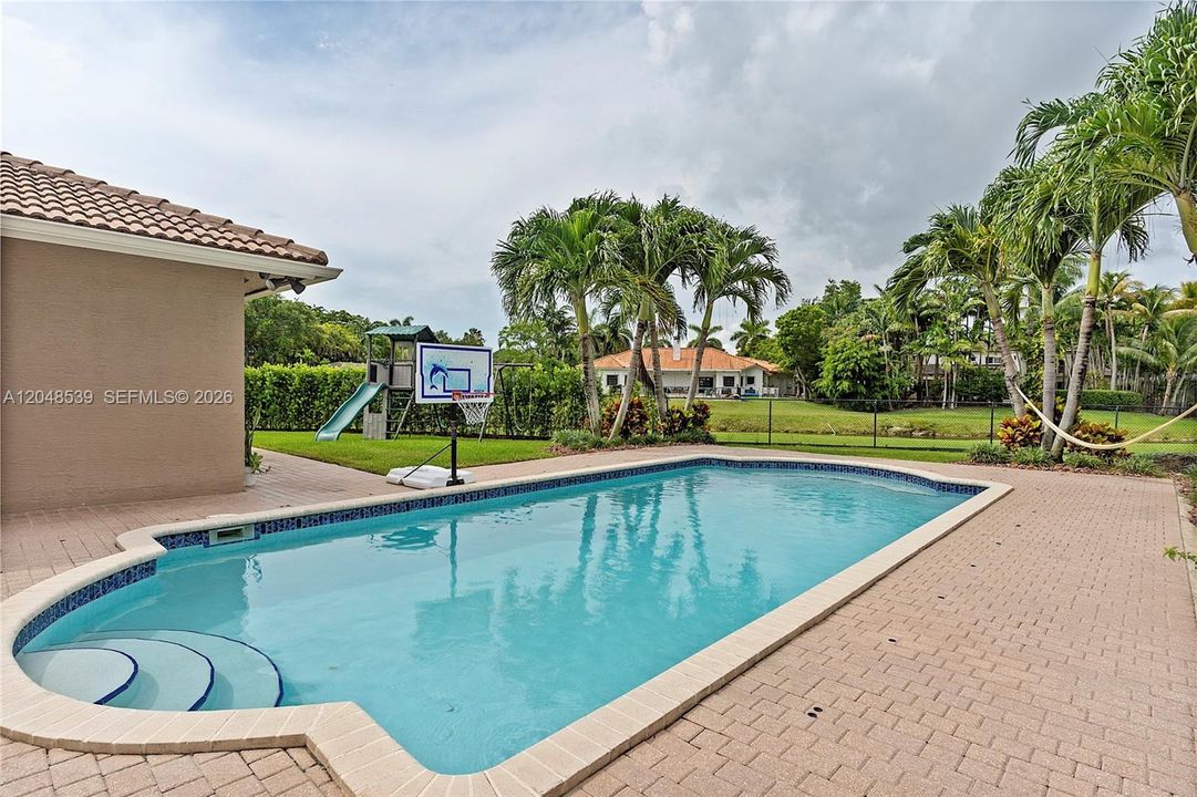 Resort-style heated swimming pool