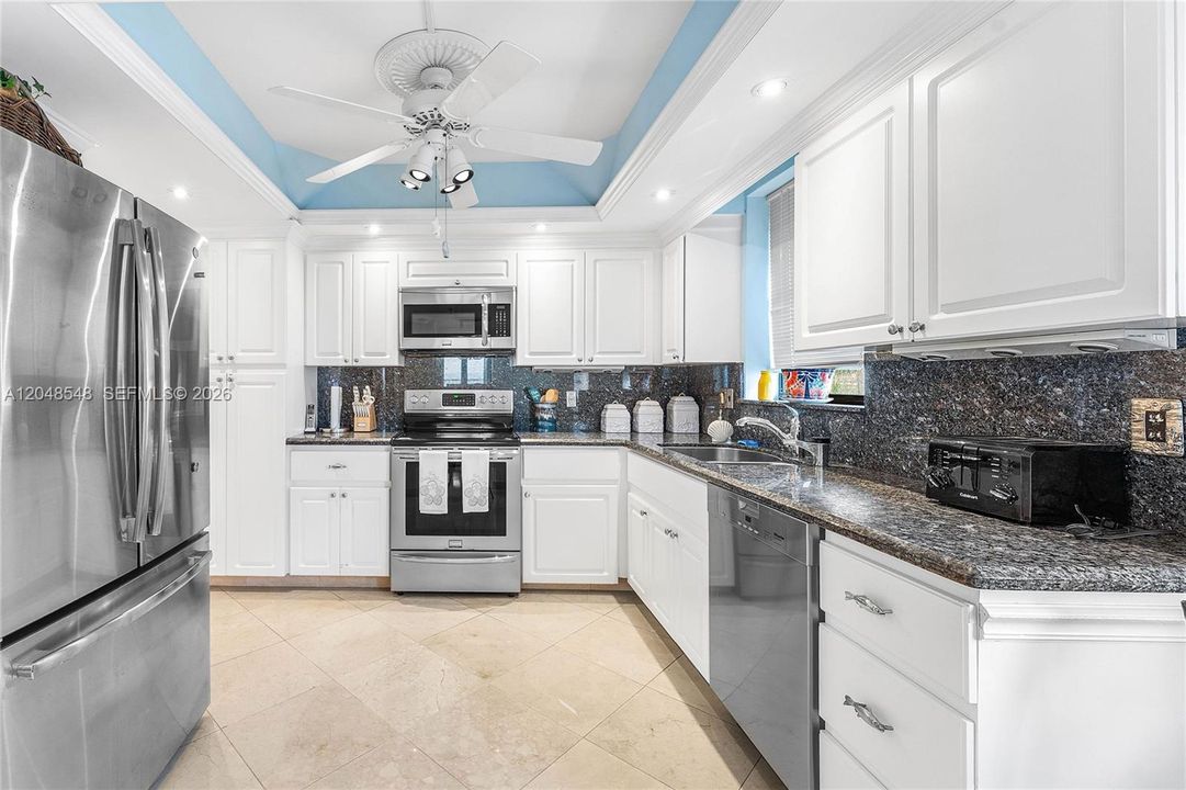 Larage kitchen with stainless appliances