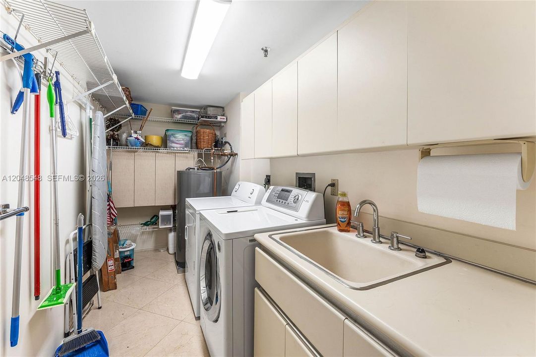 Large AC's private laundery room