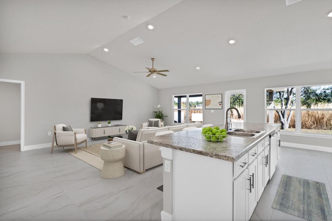 Virtually staged Spring Valley L Room