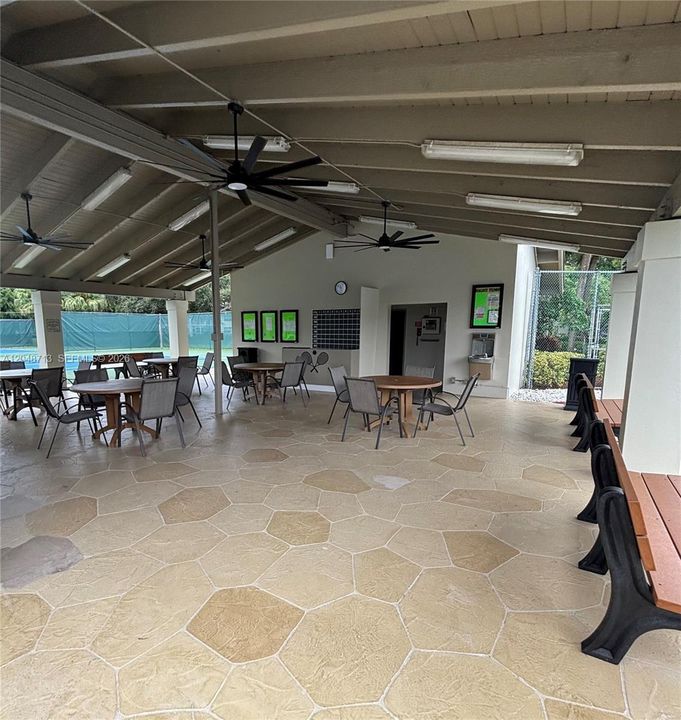 Tennis social area